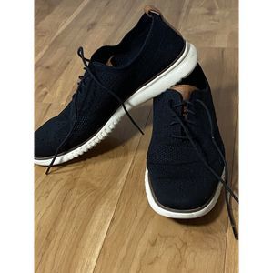 Cole Haan Original Grand Mens Size 10.5M Black Stitchlite Wingtip Oxfords C27959